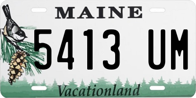 ME license plate 5413UM