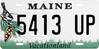 ME license plate 5413UP