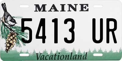 ME license plate 5413UR