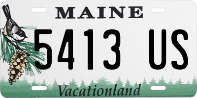 ME license plate 5413US