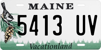 ME license plate 5413UV