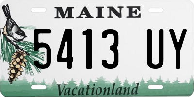 ME license plate 5413UY