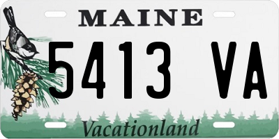ME license plate 5413VA