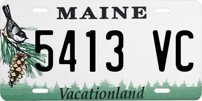 ME license plate 5413VC