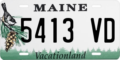 ME license plate 5413VD