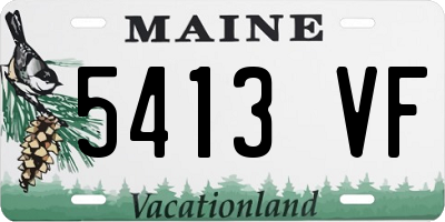ME license plate 5413VF