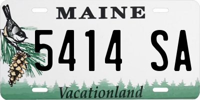 ME license plate 5414SA