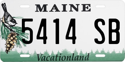 ME license plate 5414SB