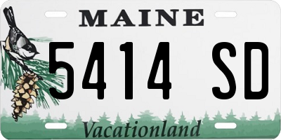 ME license plate 5414SD