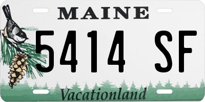 ME license plate 5414SF