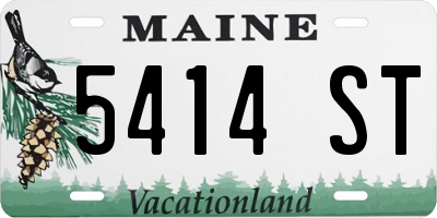 ME license plate 5414ST