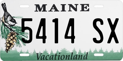ME license plate 5414SX