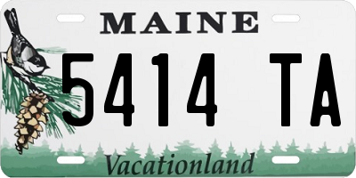 ME license plate 5414TA