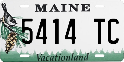 ME license plate 5414TC