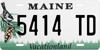 ME license plate 5414TD