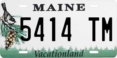 ME license plate 5414TM