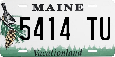 ME license plate 5414TU