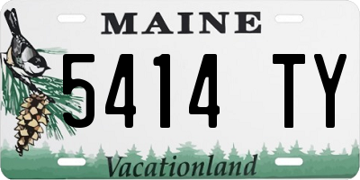 ME license plate 5414TY