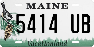 ME license plate 5414UB