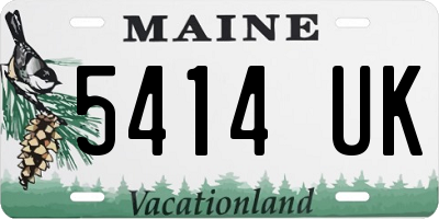 ME license plate 5414UK