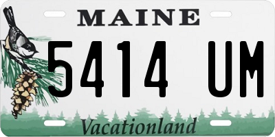 ME license plate 5414UM