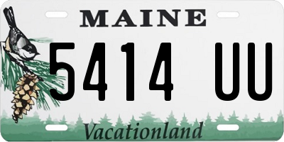 ME license plate 5414UU