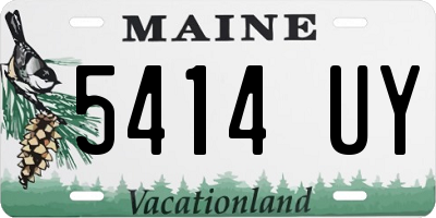 ME license plate 5414UY