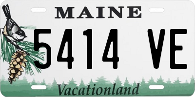 ME license plate 5414VE