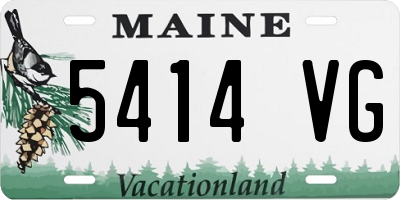 ME license plate 5414VG