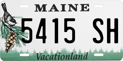 ME license plate 5415SH