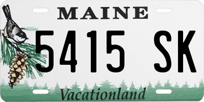 ME license plate 5415SK