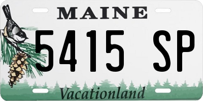 ME license plate 5415SP