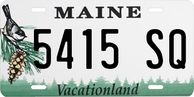 ME license plate 5415SQ