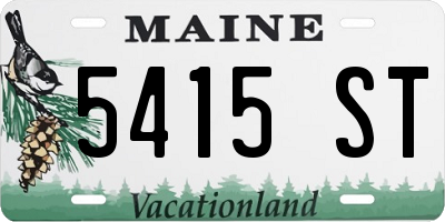 ME license plate 5415ST