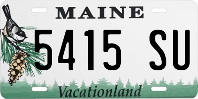 ME license plate 5415SU