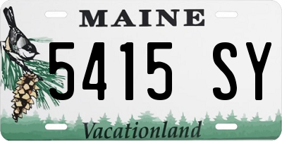 ME license plate 5415SY