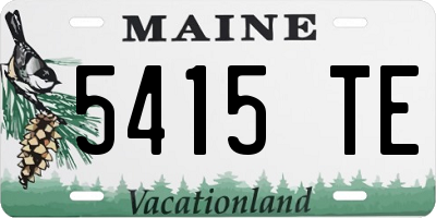 ME license plate 5415TE