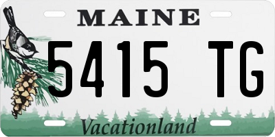 ME license plate 5415TG