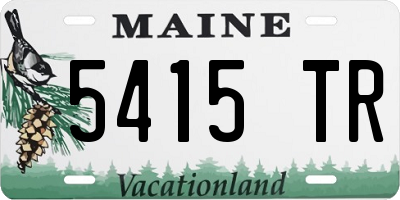 ME license plate 5415TR