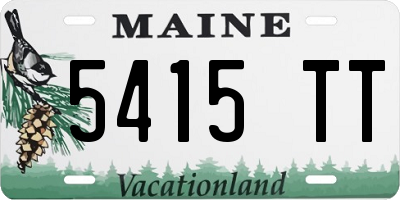 ME license plate 5415TT