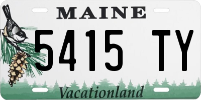 ME license plate 5415TY