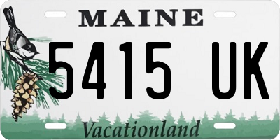 ME license plate 5415UK