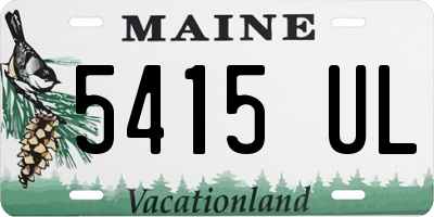 ME license plate 5415UL