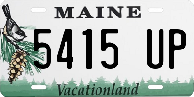 ME license plate 5415UP
