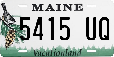 ME license plate 5415UQ