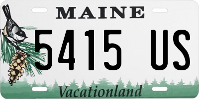 ME license plate 5415US