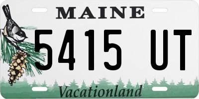 ME license plate 5415UT