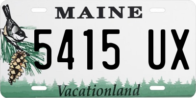 ME license plate 5415UX