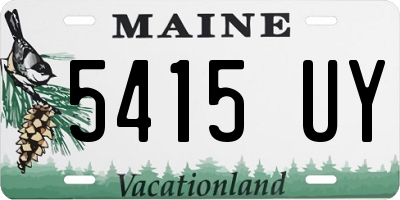 ME license plate 5415UY