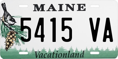 ME license plate 5415VA
